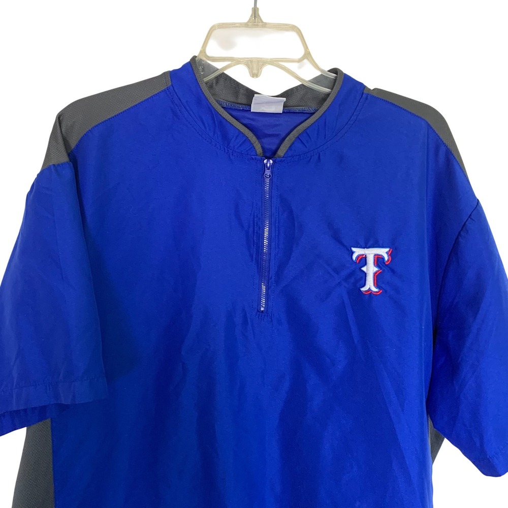 Texas Rangers Pullover Jersey Mens Large Blue‎ Epic Sports Quarter Zip MLB